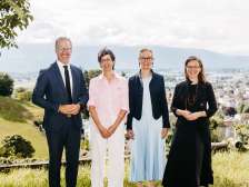 Provincial Councilor Christian Gantner, Vorarlberg; State Councilor Susanne Hartmann, St. Gallen; Deputy Head of Government Sabine Monauni, Liechtenstein; State Councilor Carmelia Maissen, Graubünden